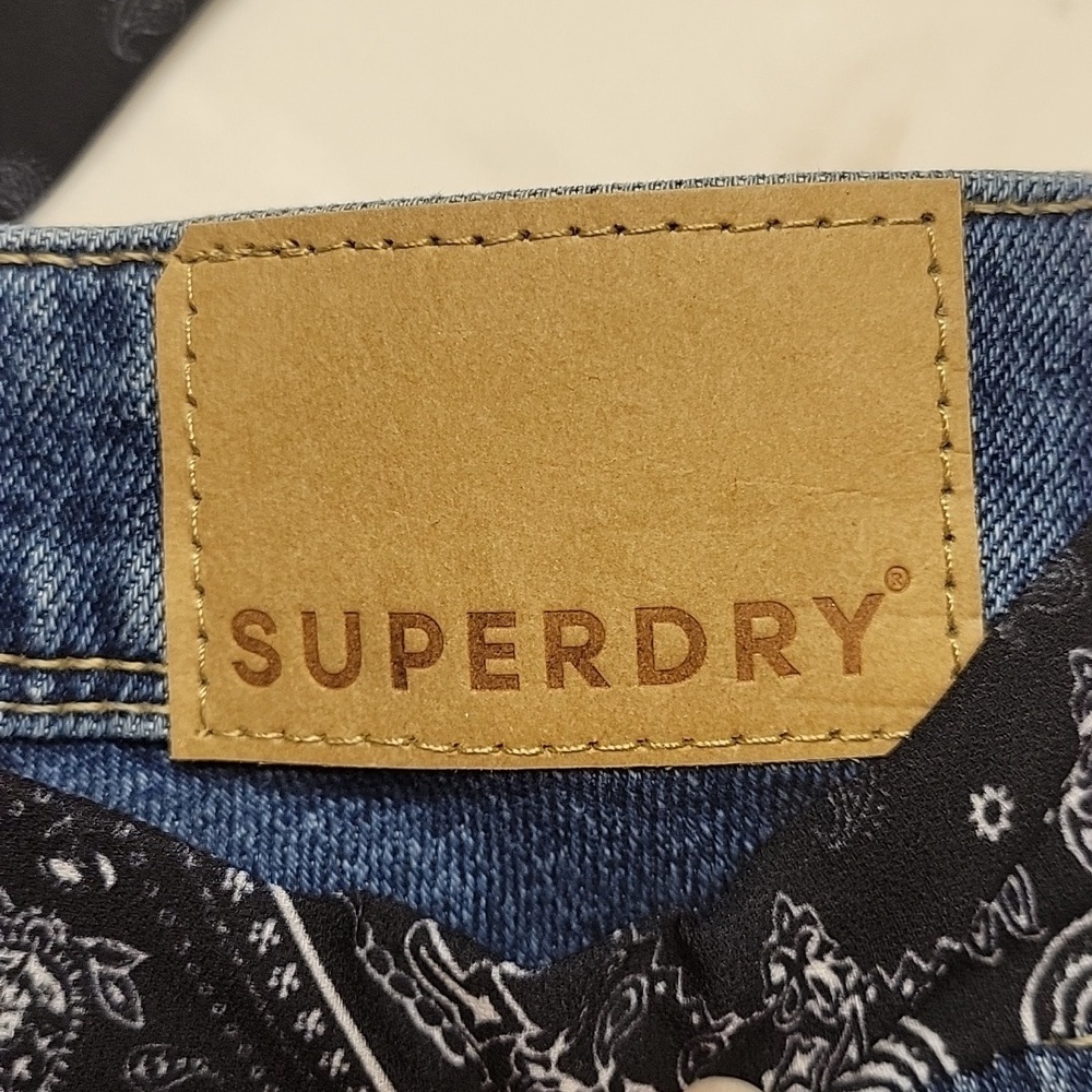 Superdry blue jean and Lace Shorts size 27 NWT - Picture 11 of 13